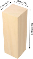 JAPCHET 12 Pieces 6 x 2 x 2 Inch Basswood Carving Blocks, Natural Unfinished - Image 2