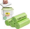 Small Trash Bags 1.2 Gallon (5L) - 120 Counts Garbage Bags, Unscented Compost Bags for Bathroom, Office & Dorm