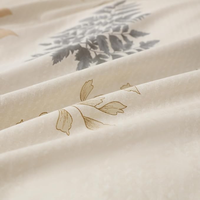 OAITE Duvet Cover Set King Size Floral Pattern Ultra Soft 100% Cotton Duvet - Image 6