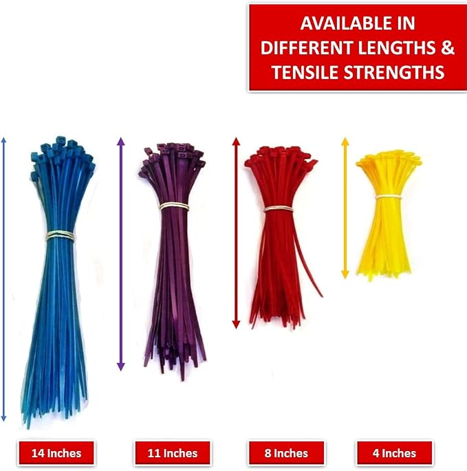 Kable Kontrol Blue Zip Ties 4 Inch 1000 Pcs, 18 Lbs Tensile Strength, - Image 3