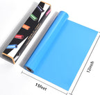 RENLITONG Lake Blue Iron on Vinyl 12Inch by 15ft Roll HTV - Image 2