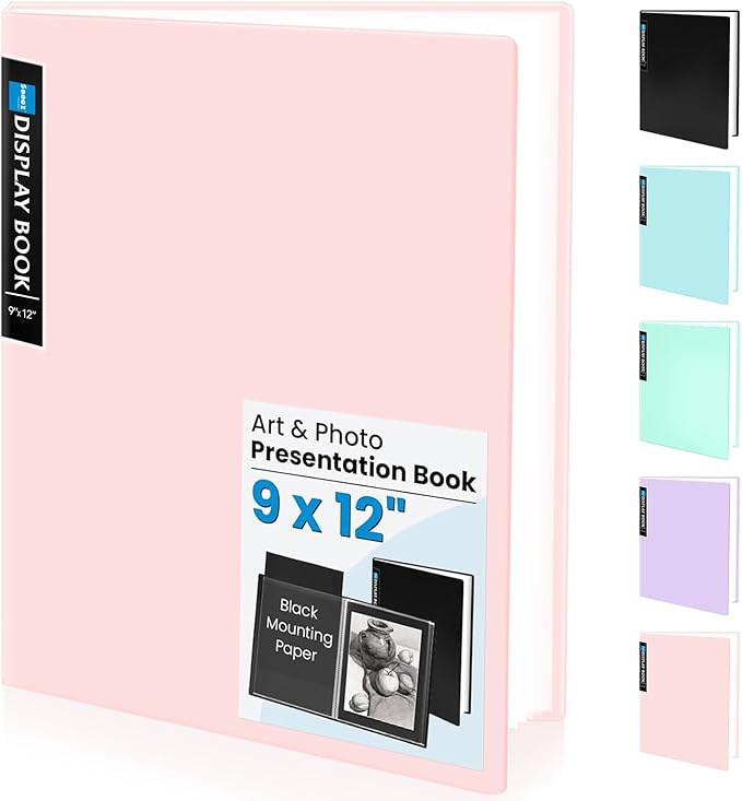 Sooez Binder with Plastic Sleeves 30-Pocket, Displays 60 Pages, 9x12 by Sooez