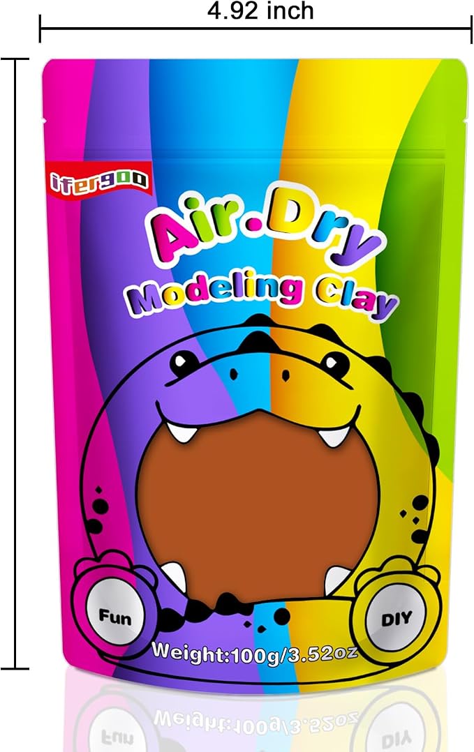 ifergoo Brown Air Dry Clay, DIY Creative Modeling Clay - Image 6