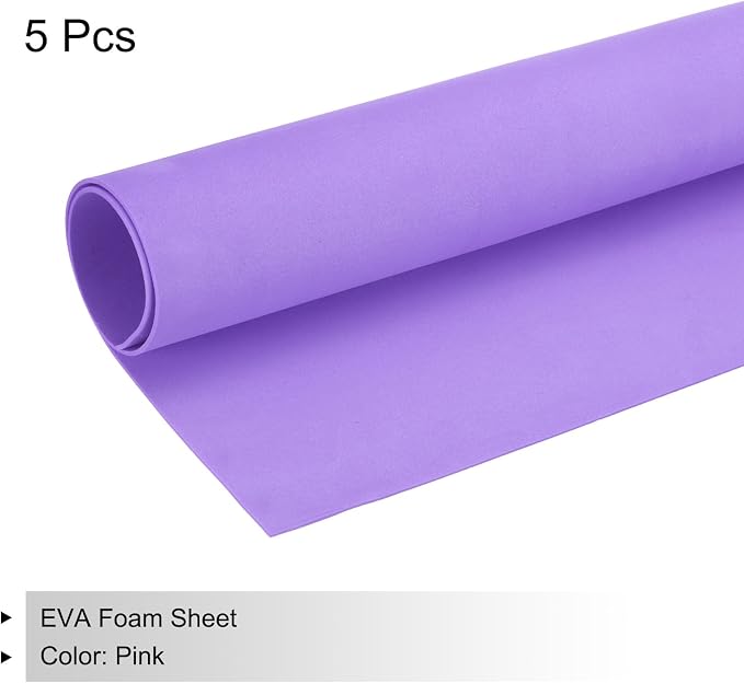 MECCANIXITY EVA Foam Sheets Light Purple 35.4 Inch x 19.7 Inch 2mm Thick Crafts - Image 3