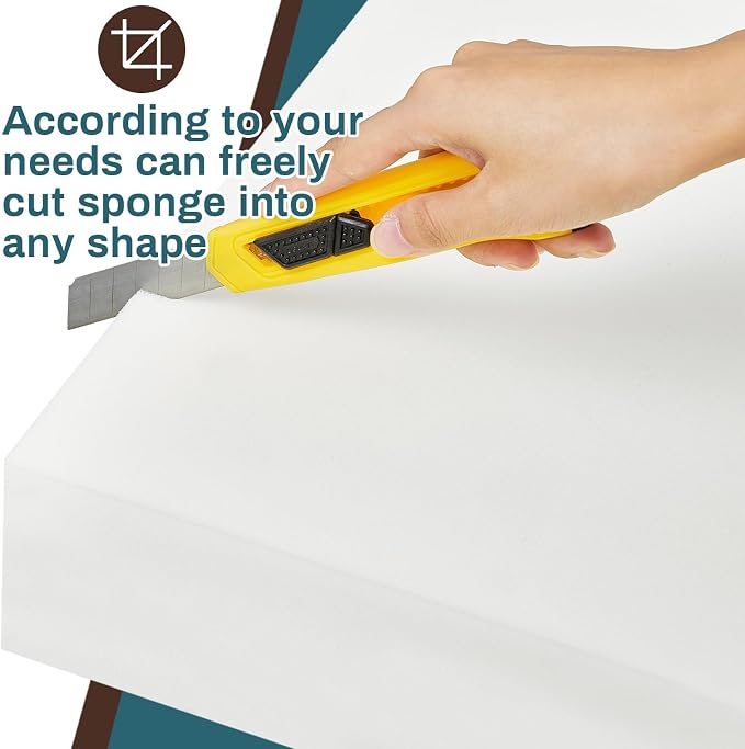 Frienda 2 Pack 6" x 24" x 27" Upholstery High Density Foam Cushion Replacement - Image 5