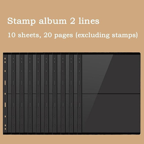 10 Pieces Stamp Collecting Supplies Stamp Collector Pages Album Sheets - Image 2