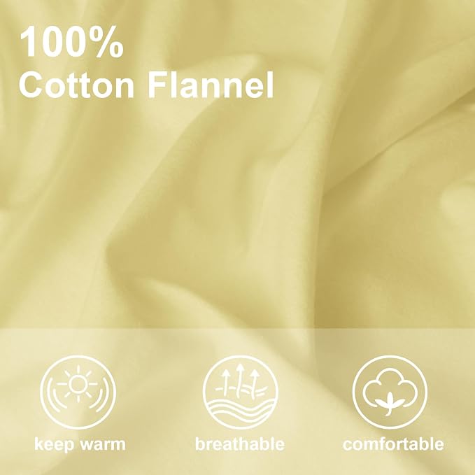 59”W Cotton Flannel Fabric, Super Soft 150GSM, Medium Weight Solid Arts & - Image 4