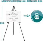 63" Easel Stand for Wedding Sign - Image 3