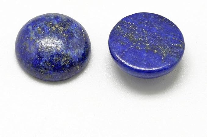 FASHEWELRY 50Pcs Natural Lapis Lazuli Cabochons Flat Back Gemstone Cabochons - Image 2
