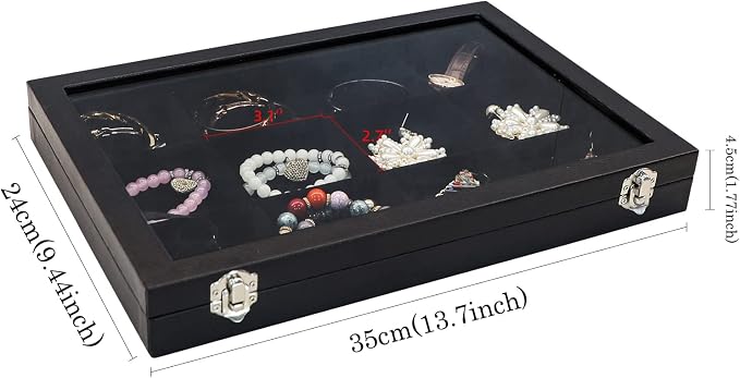 Wudygirl Jewelry Tray 12 Grid Jewelry Organizer - Image 6