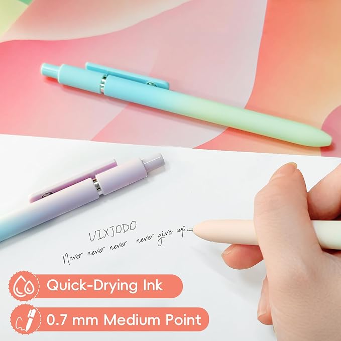 UIXJODO Gel Pens, 0.7mm Medium Point Smooth Writing Pens - Image 3