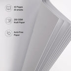potricher 10 x 10 Inch DIY Scrapbook Album 40 Pages Hardcover Kraft Paper Scrap - Image 5