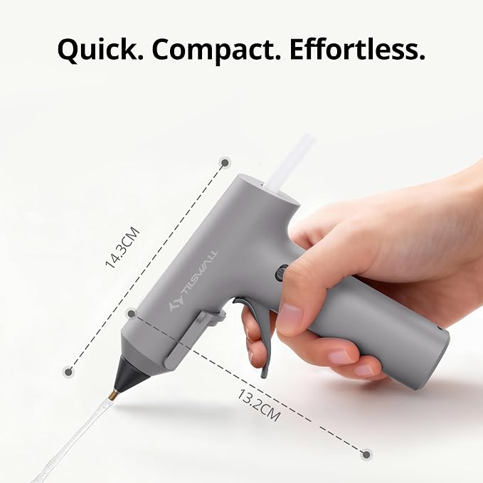 Tilswall Cordless Hot Glue Gun, Fast Preheating, Glue Gun and Sticks Set - Image 2