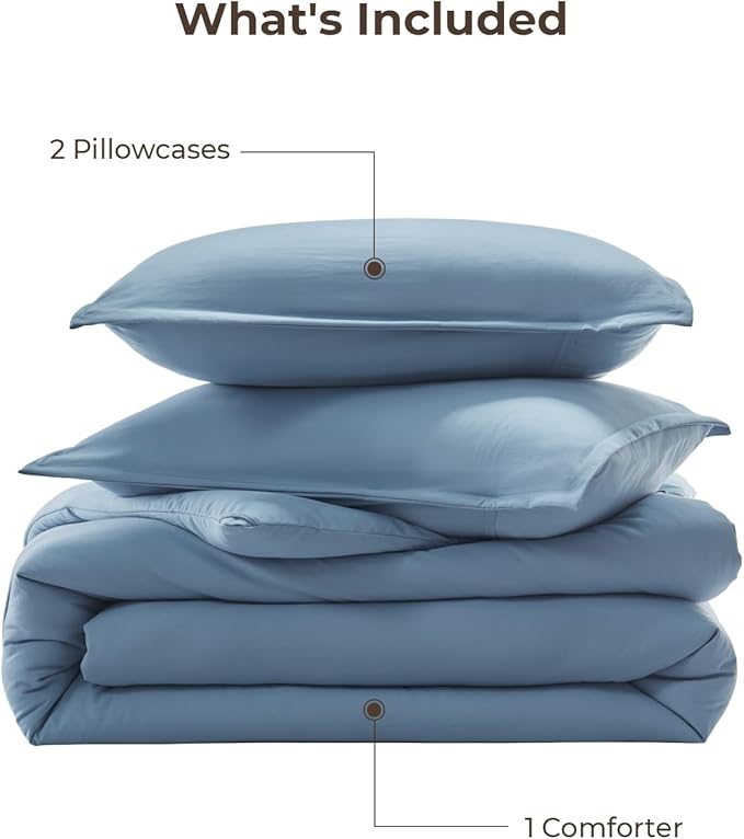 Litanika Comforters Oversized King Size Grayish Blue, 3 Pieces Lightweight - Image 7