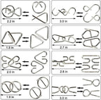 16 Pack Brain Teasers Puzzles for Kids & Adults, Brain Teasers Metal IQ Toys - Image 3