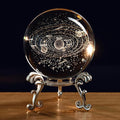3D Solar System Crystal Ball Glass Universe Gifts | 60mm Glass Astronomy Globe by ZRENJHUS