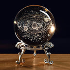 3D Solar System Crystal Ball Glass Universe Gifts | 60mm Glass Astronomy Globe by ZRENJHUS