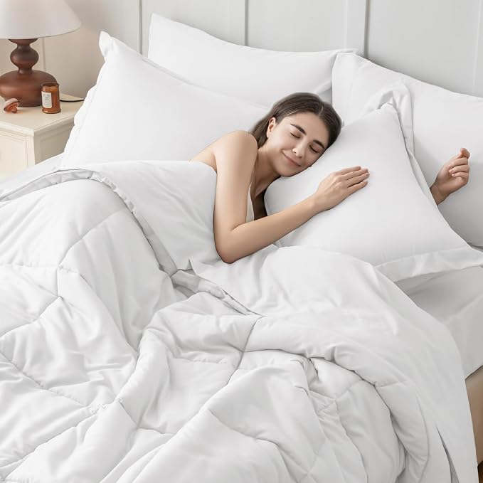 JOLLYVOGUE Queen Comforter Set, Ultra-Soft Bed in a Bag Queen Size 7 Pieces - Image 7