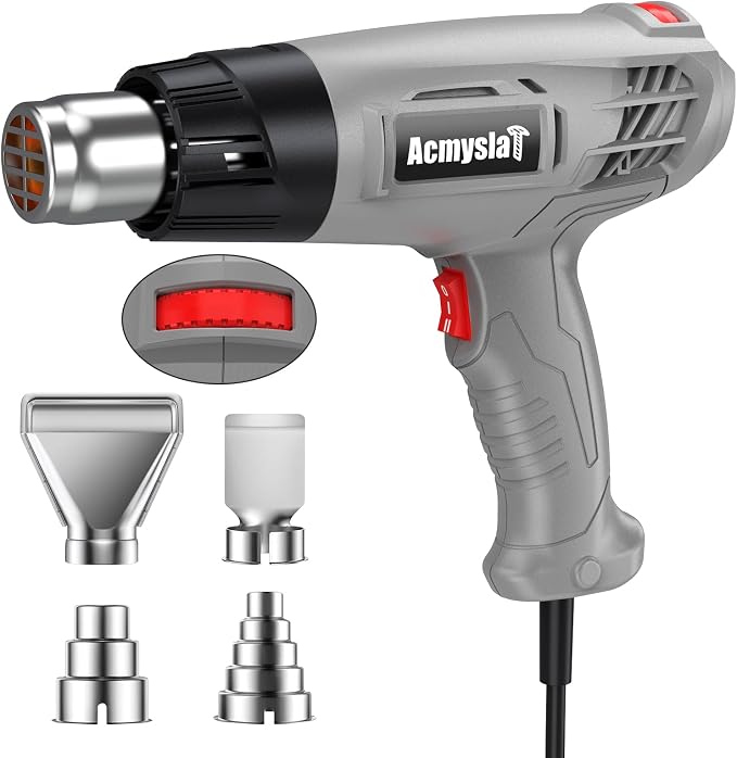 Heat Gun, Variable Temperature Settings 572℉~932℉, Heat Hot Air Gun Overload by AcmyslaT