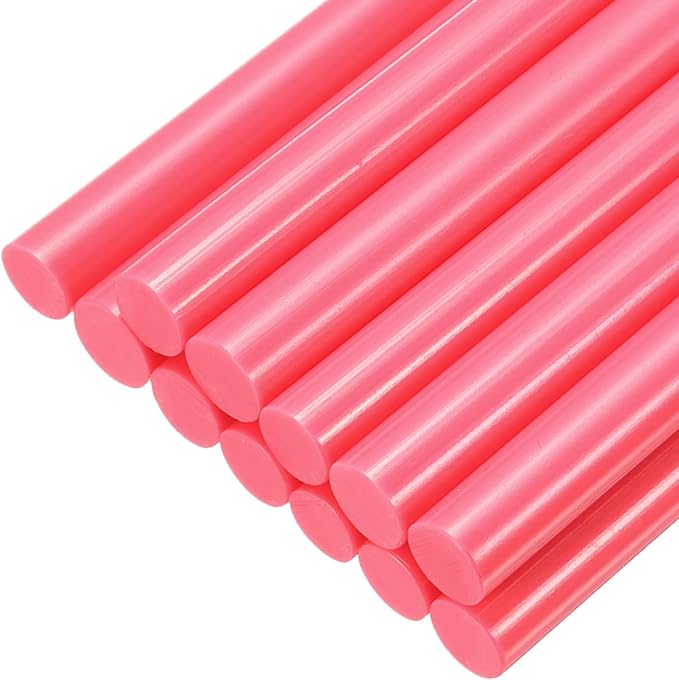 uxcell Mini Hot Glue Sticks for Glue Gun 11mm x 100mm Rose Red 12pcs by uxcell