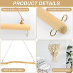 2Pcs 15inch Driftwood Wall Hanging Jewelry Hanger, Natural Driftwood Decorative - Image 5
