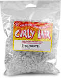 Hygloss 2 oz Curly Doll Hair for Crafts White- Premium Synthetic Hair for Doll by HyglossProductsInc