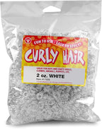 Hygloss 2 oz Curly Doll Hair for Crafts White- Premium Synthetic Hair for Doll by HyglossProductsInc