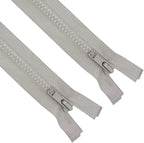 ANPURZII 2PCS #5 24 Inch Light Gray Separating Jacket Zippers by Unknown