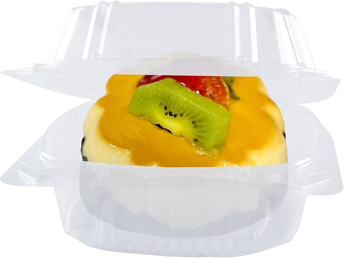 O'CREME Polystyrene Hinged-Lid Container 6 Inch Wide x 3.1 Inch High - Image 3