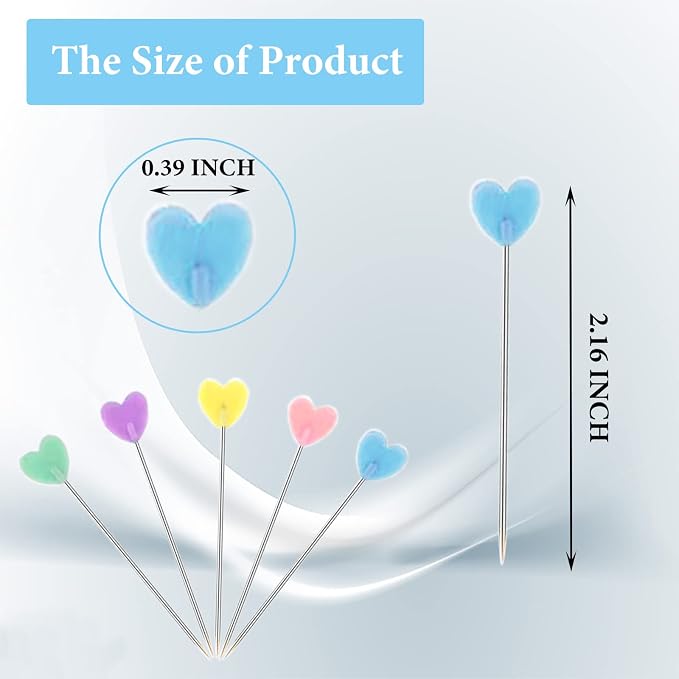 200pcs Sewing Pins Flat Head Straight Pins, Colored Pearl Head Stick Pin Long - Image 2