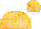 Utoolmart Geometric Drawings Templates Plastic Measuring Template Rulers | - Image 3