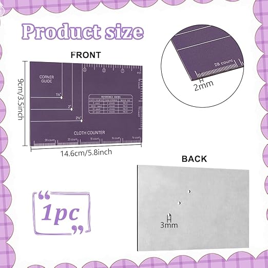 PH PandaHall 201 Stainless Steel Cross Stitch Tool, Cross Stitch Reference Tool - Image 2