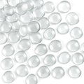 FUTUREPLUSX 1LB Clear Flat Glass Marbles, Vase Filler Glass Pebbles Floral by FuturePlusX