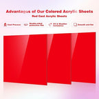 Adrattnay Red Acrylic Panels 1/8" Thick - Image 3