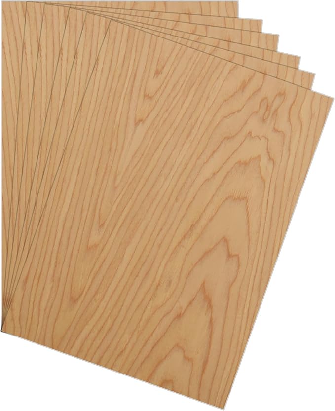 6Pcs 16 x 12 x 1/8 Inch Cherry Plywood Sheets Cherry Unfinished Plywood Sheet by HOME