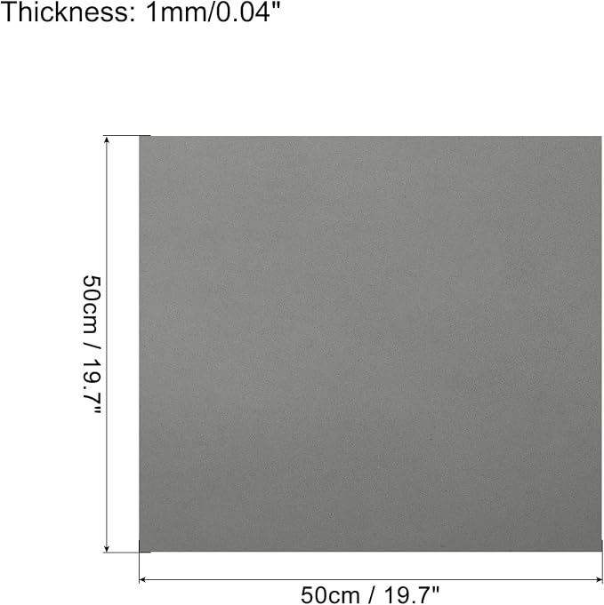 MECCANIXITY EVA Foam Sheets Grey 19.7 Inch x 19.7 Inch 1mm Thick Crafts Foam - Image 2