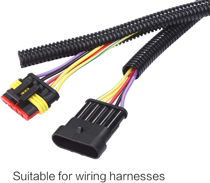 Alex Tech 50ft - 3/8 inch Split Wire Loom Tubing - Black - Image 3
