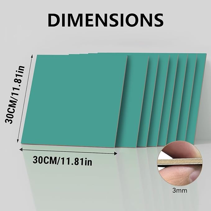 8 Pack Pre-Painted Colored Plywood Sheets, DIY Crafts, Models Making - Image 2