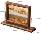 Solid Wood Oasis Mini Art Liquid Motion 360-Degree Rotation, Made of Black - Image 2