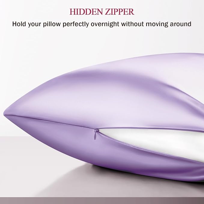 100% Silk Pillow Cases 2 Pack King Size Mulberry Silk Pillowcase Set of 2 - Image 6