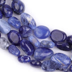 HAAMIIQII Natural Blue Sodalite Pebble Stone 5-8mm Small Irregular Freeform - Image 4