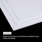 MECCANIXITY EVA Foam Sheets White 9.8 Inch x 9.8 Inch 3mm Thick Crafts Foam - Image 4