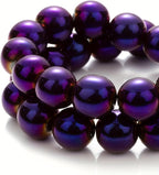 Zenkeeper Purple Hematite for Jewelry Making 6 MM Gemstones Loose Stone Beads - Image 2