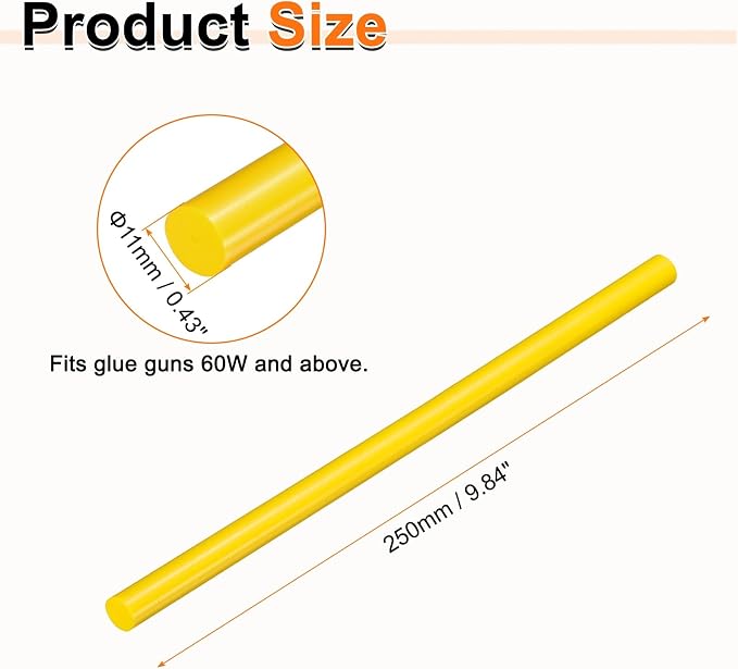 HARFINGTON 10pcs Hot Glue Sticks 0.43" Dia x 9.84" Long EVA Mini Hot Melt - Image 2