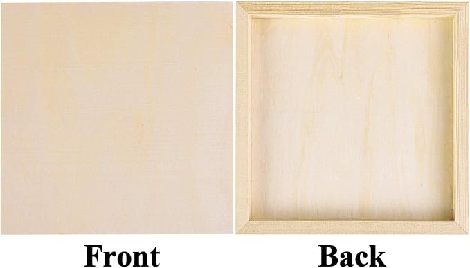 ADXCO 8 Pack Wood Panels 12 x 12 Inch Unfinished Wood Canvas Wooden Panel Boards - Image 3