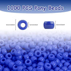 Pony Beads Bulk 1100 Pcs, Beads - Image 2