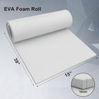 biguphate EVA Foam Roll - 10mm White Ultra High Density Craft Foam - 15 x 39 - Image 2
