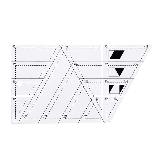 1 Pc Transparent Quilting Template Ruler Trapezoid Shape Templates Craft Ruler by Unknown