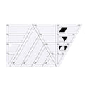 1 Pc Transparent Quilting Template Ruler Trapezoid Shape Templates Craft Ruler by Unknown