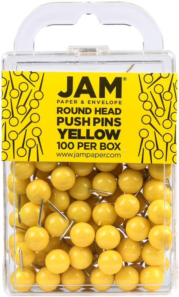 JAM PAPER Colorful Push Pins by JAMPaper